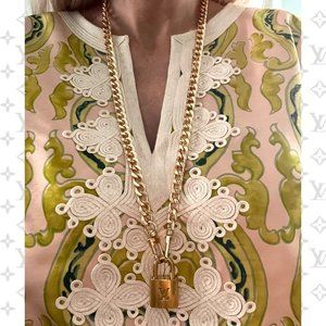 LV Louis Vuitton Paris Lock and Key #317 necklace